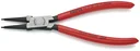 Retaining ring pliers for internal rings in bores, plastic coated, black atramentized, polished, 180 mm