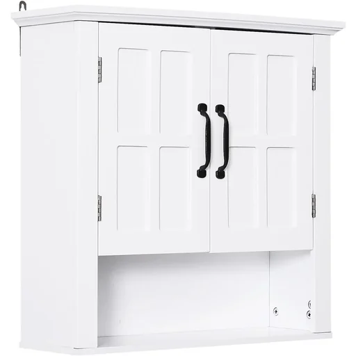 "Wall cabinet with adjustable shelf white image"