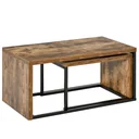 Set of 2 coffee tables, nesting tables, sofa tables, side tables, coffee tables, various shapes, multifunctional, elegant, simple