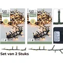 2x Christmas tree lights 11 meters warm white - 560LED for indoor and outdoor use