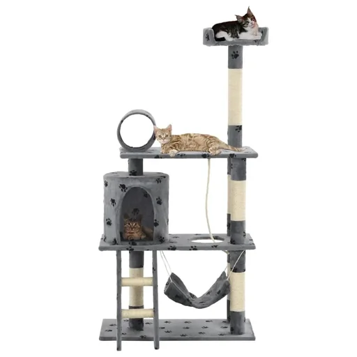 "Sisal scratching post 140 cm grey image"