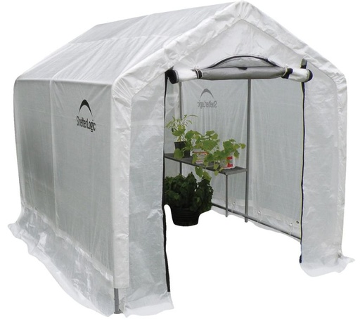 "Kas 4,32 m² wit, 180×240 cm – foliekas met oproldeur & ventilatie, weerbestendig image"