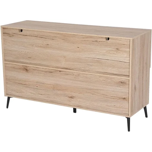 "Chest of drawers sideboard storage cabinet 8 compartments oak image"