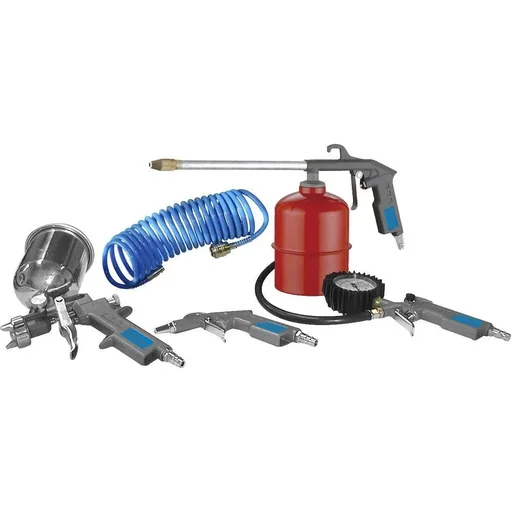 "NL pneumatic tool set 5 pieces - incl. 5 m hose image"