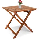 Side table - bistro table - acacia wood - 70x70x73cm - foldable