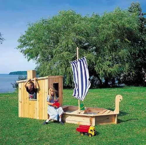 "Set sandpit "Störtebeker" plus cabin image"
