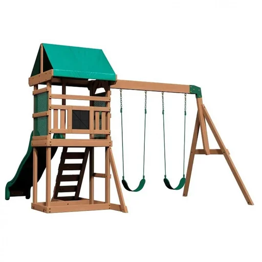 "Buckley Hill Play Tower with swings and slide image"