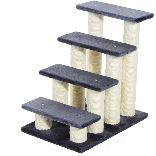 "Pet stairs, cat stairs, dog stairs, stairs for cats and dogs, grey image"
