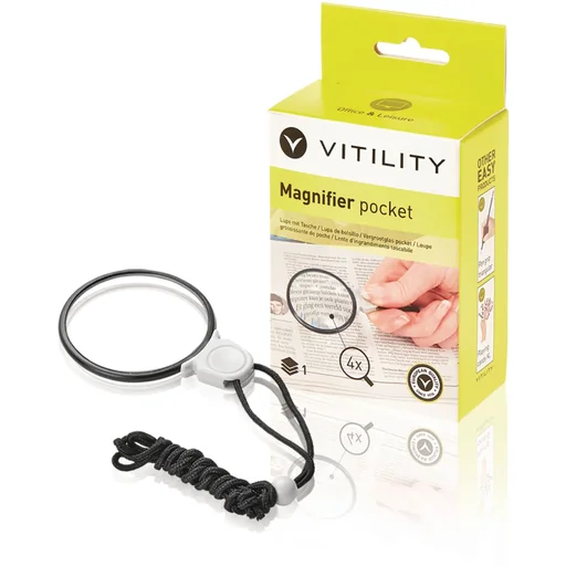 "Reading aid - magnifying glass image"