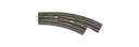 Curved switch right BWr3/4 for manual operation, with bedding