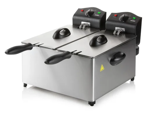 "Double deep fryer stainless steel, 2 x 3 liters image"