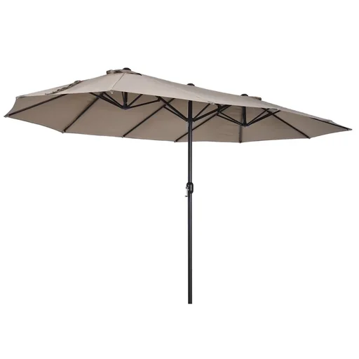 "Market umbrella with hand crank image"