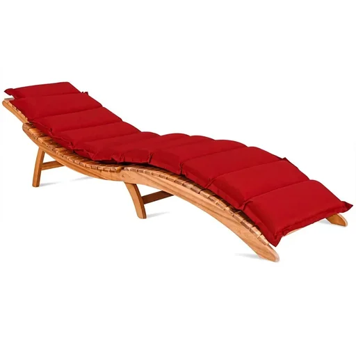 "Garden cushion - For lounger - With headrest - 183x56x7cm - Red image"