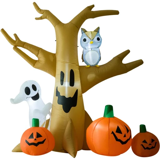 "Halloween inflatable haunted tree with lighting 240 cm image"