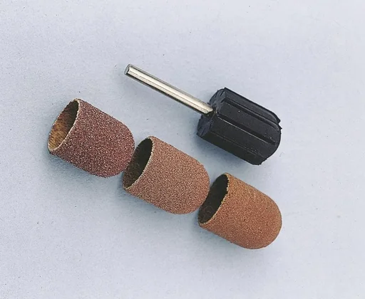 "Abrasive caps with carrier image"