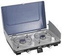 Cooker with standard burner 200 S, 2-burner, with lid, manual ignition, including 80 cm hose