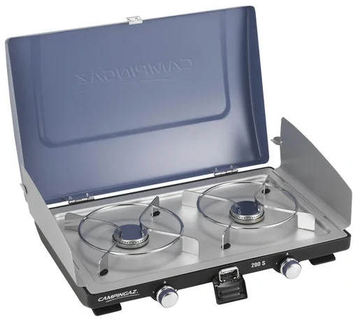 "Cooker with standard burner 200 S, 2-burner, with lid, manual ignition, including 80 cm hose image"