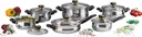 12-piece Gold Line stainless steel cookware set