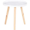 Side table with high edge