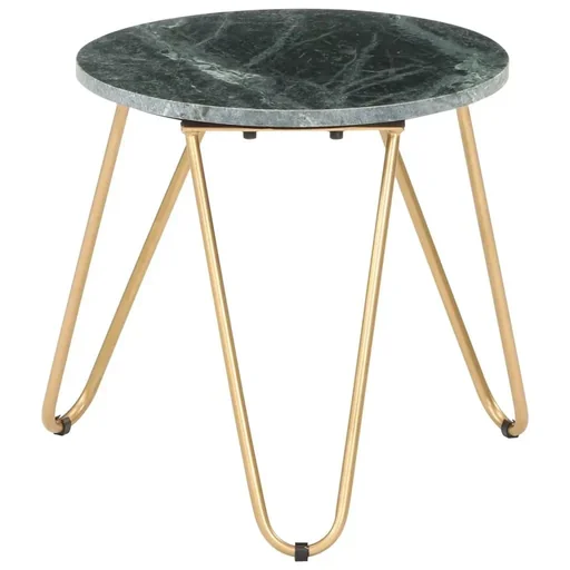 "Coffee table 40x40x40 cm real stone with marble structure green image"