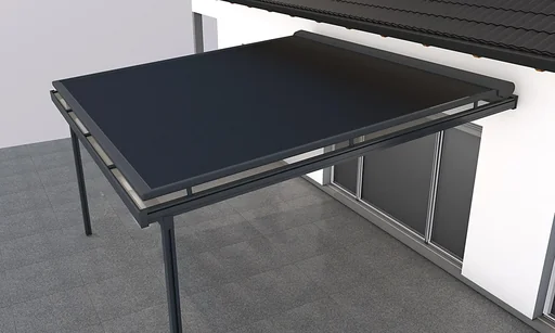 "Rooftop awning San Remo, 4 x 4 m, anthracite, fabric 314028 image"