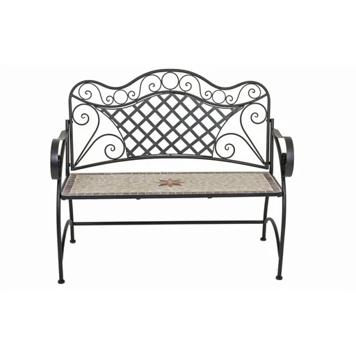 "Garden bench mosaic "Amarillo" image"