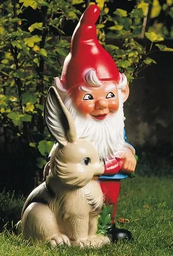 "Dwarf with rabbit 30 cm image"