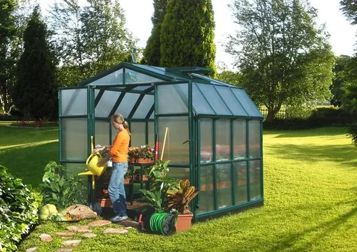 "Plastic greenhouse Grand Gardener 44 with foundation, 267 x 264 x 238 cm image"