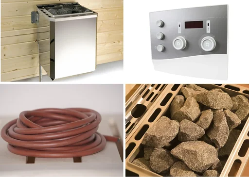 "Sauna heater set 2 - 7.5 kW OS with heater connection cable image"