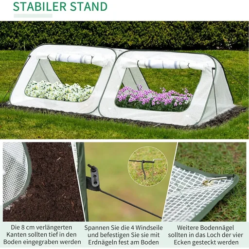 "Pop-up greenhouse with carrying bag white image"