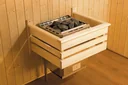Stove guard made of spruce wood