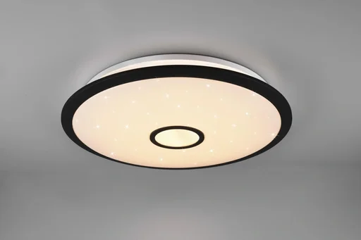 "LED ceiling light OKINAWA, 50 W, 5000 lm, dimmable including remote control, color black image"