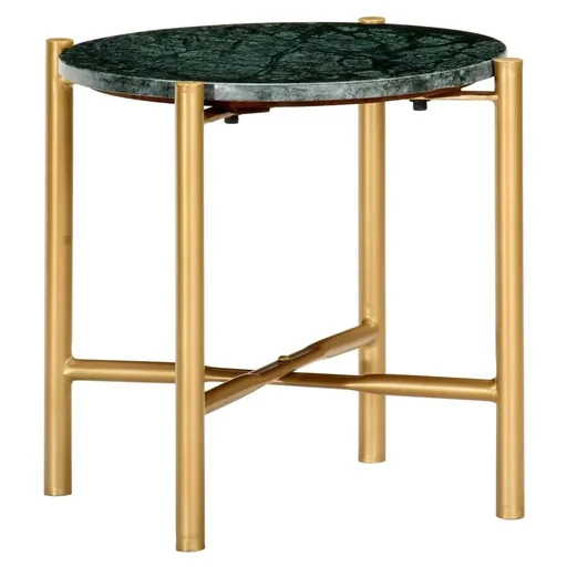 "Coffee table 40x40x40 cm real stone with marble structure green image"