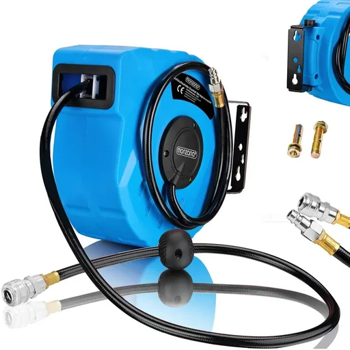 "Pneumatic hose reel 10m quick coupling 1/4" image"