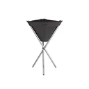 Tripott plant container anthracite with stainless steel frame