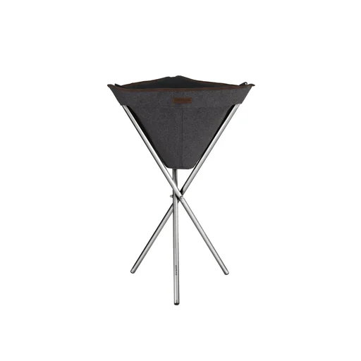 "Tripott plant container anthracite with stainless steel frame image"
