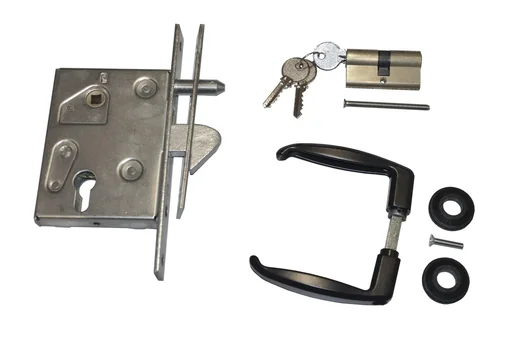 "Lock set for sliding door image"