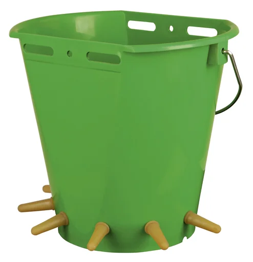 "Lambs drinking bucket with 6 teats image"