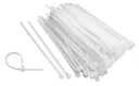 Twist Cable Ties, White, 102 x 2.8 mm
