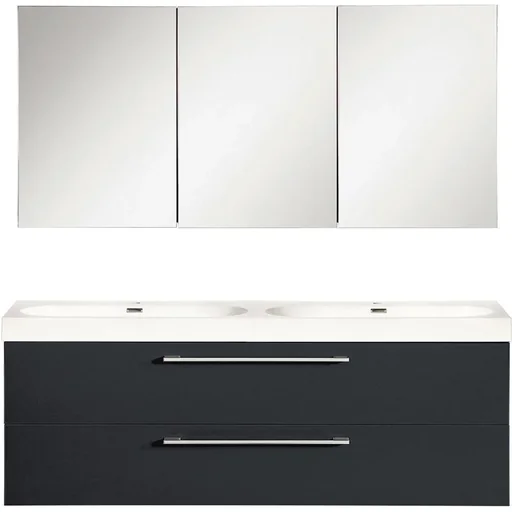"Shallow bathroom furniture 120cm - black image"