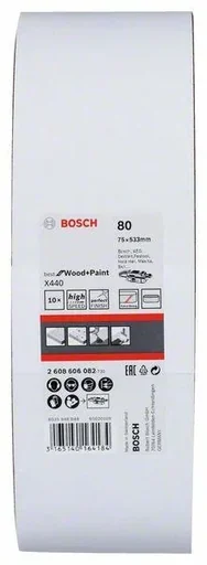 "Sanding belt set, X440 75 x 533 mm, 10 pieces image"