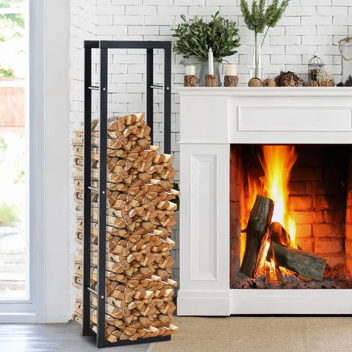 "Firewood rack black image"