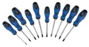 Screwdriver set 10-piece with magnetic tip