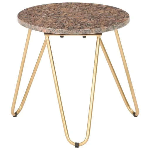 "Coffee table 40x40x40 cm real stone with marble structure red image"