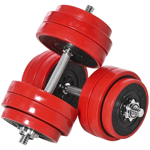"Dumbbell set 20/30KGS 2-IN-1 dumbbells & barbells adjustable weight lifting for home fitness muscle steel PP plastic ice image"