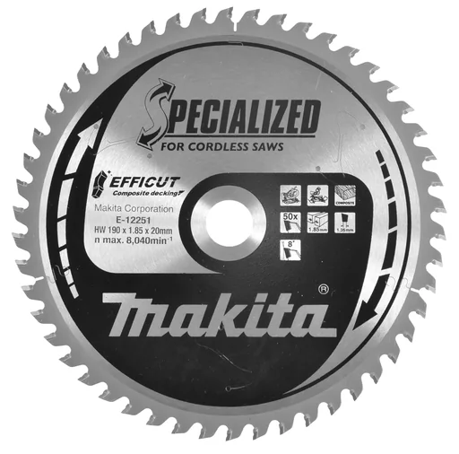 "EFFICUT saw blade 190x20x50Z image"