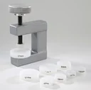 Glass and base insertion clamp with 8 inserts for watches with smooth glass