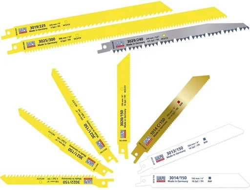 "Saw blade set for reciprocating saws, 10 pieces for wood and metal image"