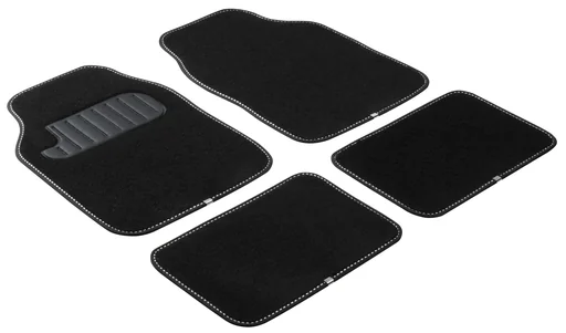 "Car mat The Color black / white image"