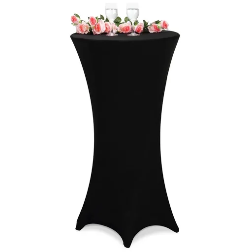 "Table cover black Ø70cm image"